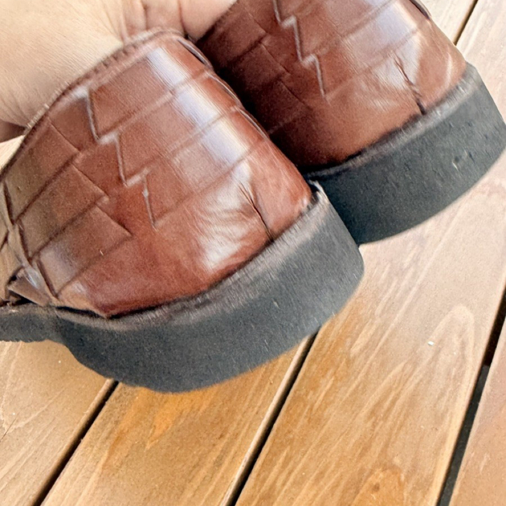 SunSteps Hand Woven Leather Huarache Sandals Loafers Slip-On size 10 - Picture 5 of 6